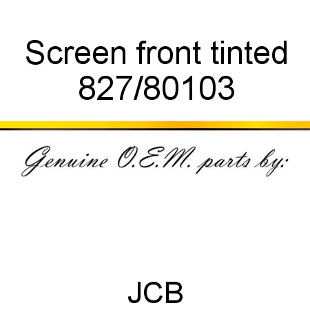 Screen, front, tinted 827/80103