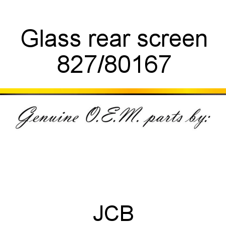 Glass, rear screen 827/80167