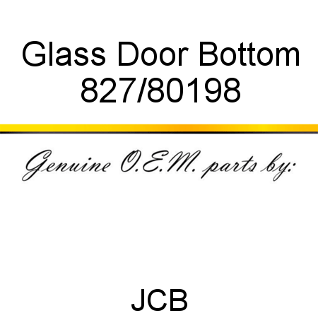 Glass, Door Bottom 827/80198