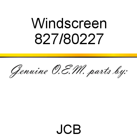 Windscreen 827/80227