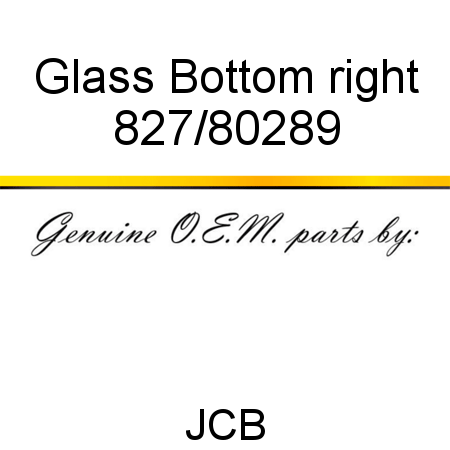 Glass, Bottom right 827/80289