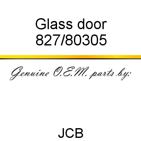 Glass, door 827/80305