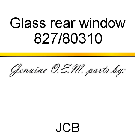 Glass, rear window 827/80310