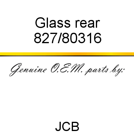Glass, rear 827/80316