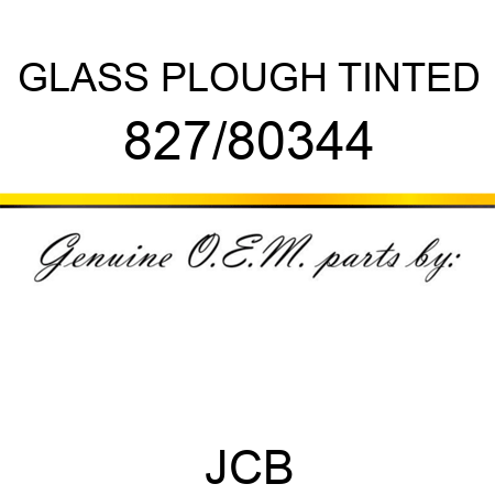 GLASS PLOUGH TINTED 827/80344
