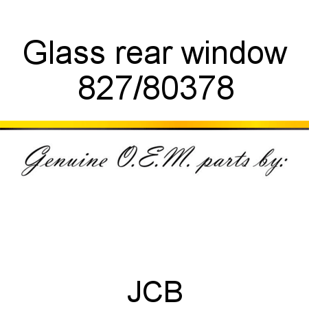 Glass, rear window 827/80378