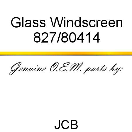 Glass, Windscreen 827/80414