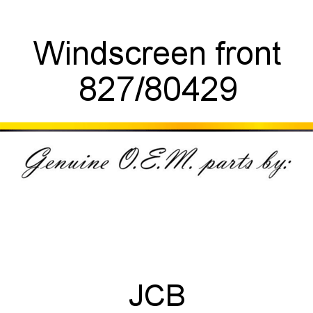 Windscreen, front 827/80429