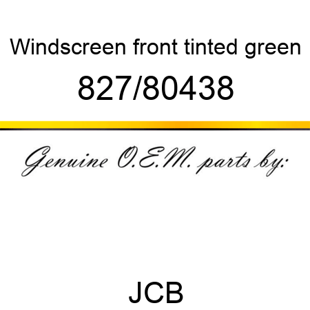 Windscreen, front, tinted green 827/80438