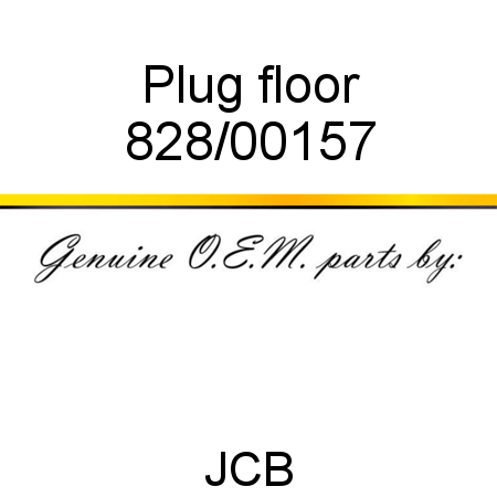 Plug, floor 828/00157