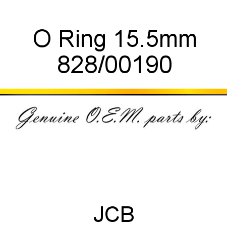 O Ring, 15.5mm 828/00190