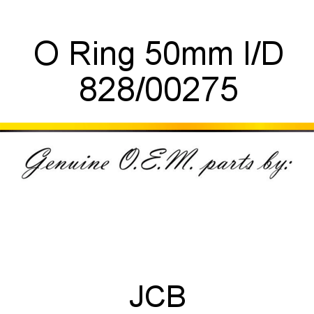 O Ring, 50mm I/D 828/00275
