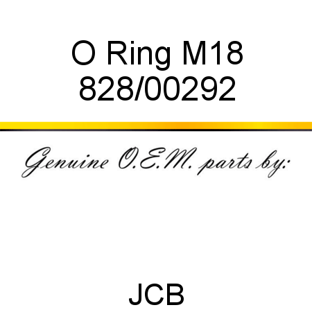 O Ring, M18 828/00292