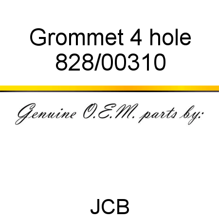 Grommet, 4 hole 828/00310
