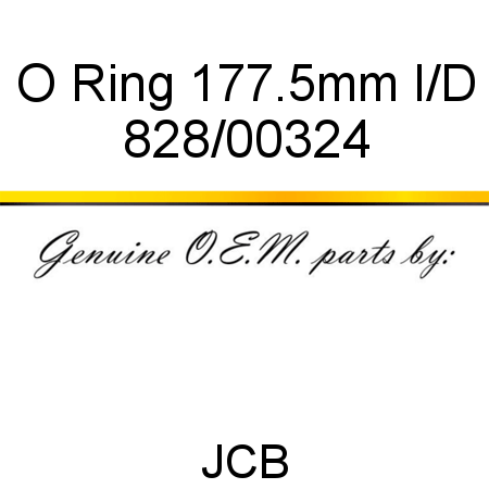 O Ring, 177.5mm I/D 828/00324