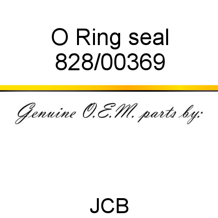 O Ring, seal 828/00369