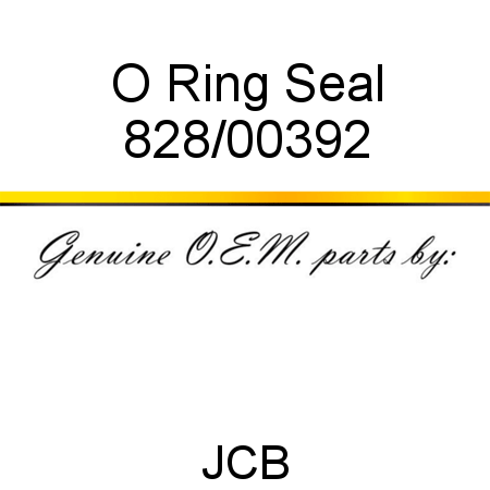 O Ring, Seal 828/00392