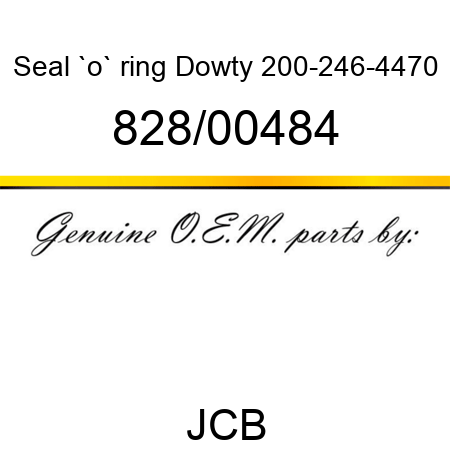 Seal, `o` ring, Dowty 200-246-4470 828/00484