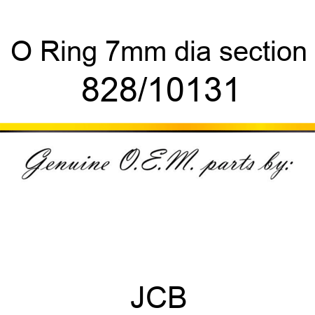 O Ring, 7mm dia section 828/10131