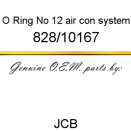 O Ring, No 12, air con system 828/10167