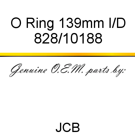 O Ring, 139mm I/D 828/10188
