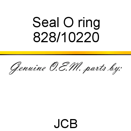 Seal, O ring 828/10220