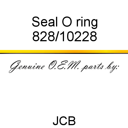 Seal, O ring 828/10228
