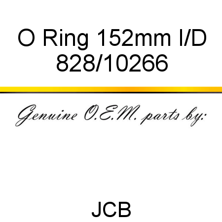 O Ring, 152mm I/D 828/10266