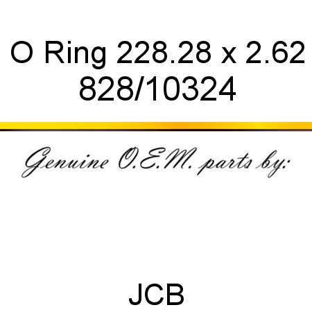 O Ring, 228.28 x 2.62 828/10324