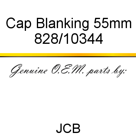 Cap, Blanking 55mm 828/10344