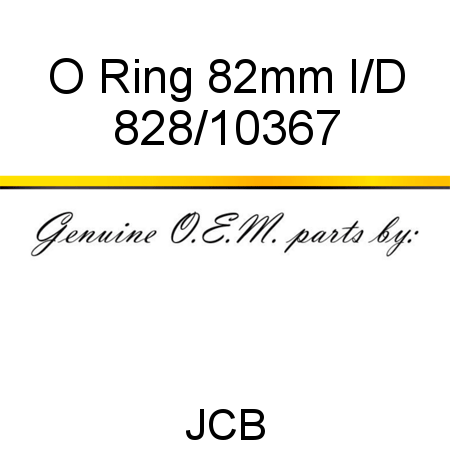 O Ring, 82mm I/D 828/10367