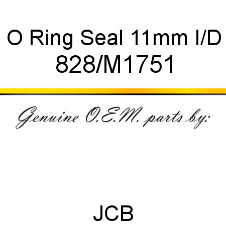 O Ring, Seal, 11mm I/D 828/M1751