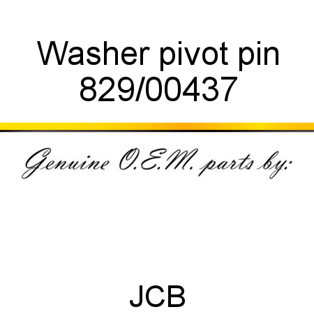 Washer, pivot pin 829/00437