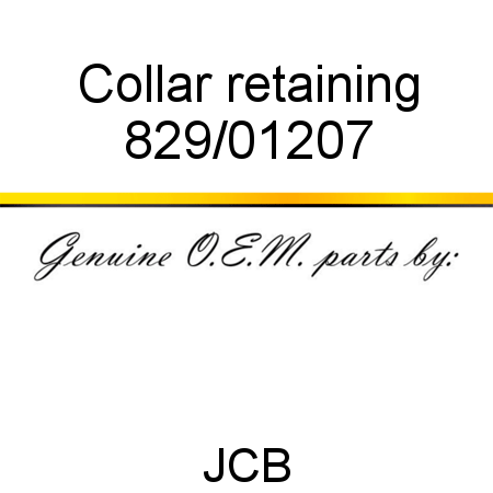 Collar, retaining 829/01207