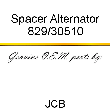 Spacer, Alternator 829/30510