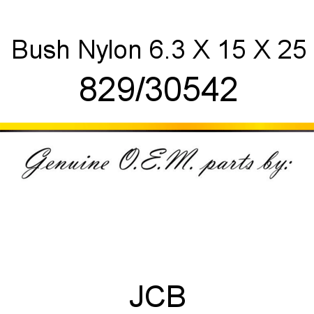 Bush, Nylon, 6.3 X 15 X 25 829/30542