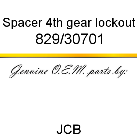 Spacer, 4th gear lockout 829/30701