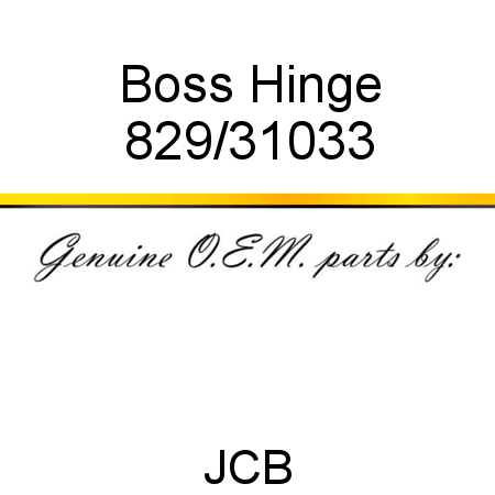 Boss, Hinge 829/31033