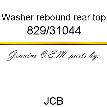 Washer, rebound rear top 829/31044