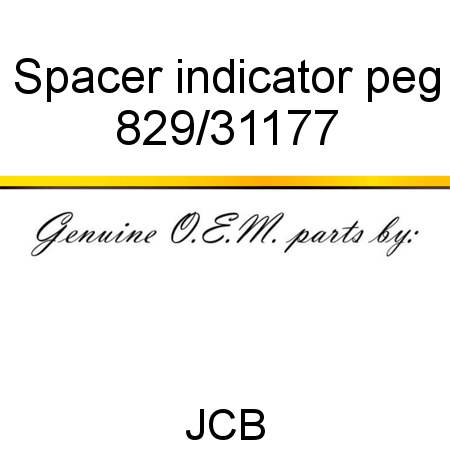 Spacer, indicator peg 829/31177