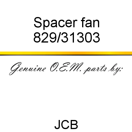 Spacer, fan 829/31303