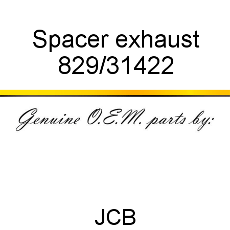 Spacer, exhaust 829/31422