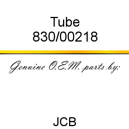 Tube 830/00218
