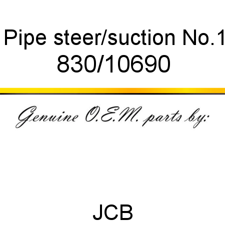 Pipe, steer/suction No.1 830/10690