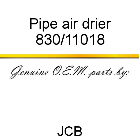 Pipe, air drier 830/11018