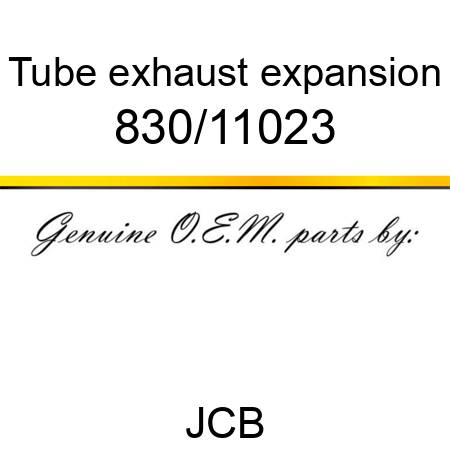 Tube, exhaust expansion 830/11023