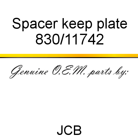 Spacer, keep plate 830/11742
