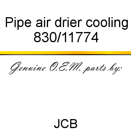 Pipe, air drier cooling 830/11774