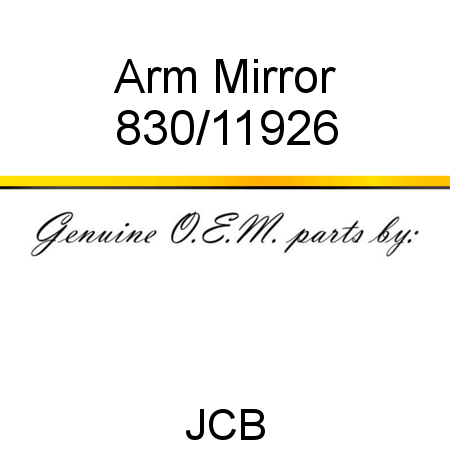 Arm, Mirror 830/11926