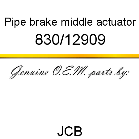 Pipe, brake, middle actuator 830/12909